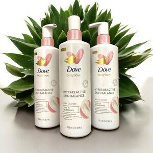 Dove Body Love Body Cleanser Hyper-Reactive Skin Balance for Ultra-Sensitive 3PK